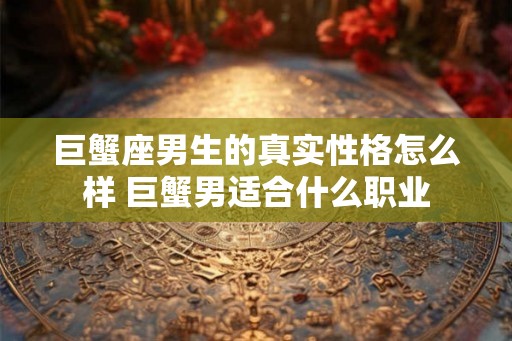 巨蟹座男生的真实性格怎么样 巨蟹男适合什么职业 巨蟹座男生的真实性格怎么样 巨蟹男适合什么职业