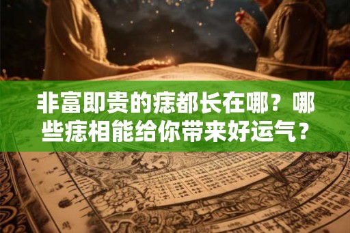 非富即贵的痣都长在哪？哪些痣相能给你带来好运气？