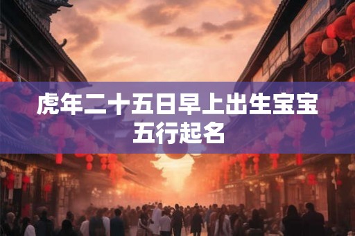 虎年二十五日早上出生宝宝五行起名