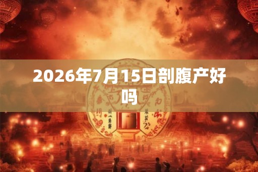 2026年7月15日剖腹产好吗