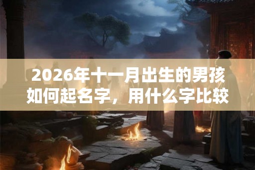 2026年十一月出生的男孩如何起名字，用什么字比较好