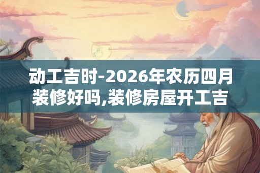 动工吉时-2026年农历四月装修好吗,装修房屋开工吉日表