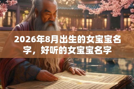 2026年8月出生的女宝宝名字，好听的女宝宝名字