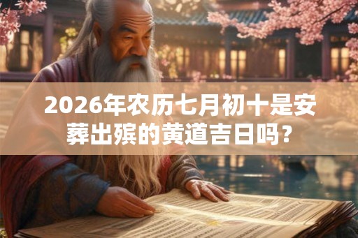 2026年农历七月初十是安葬出殡的黄道吉日吗? 2026年农历七月初十是安葬出殡的黄道吉日吗?