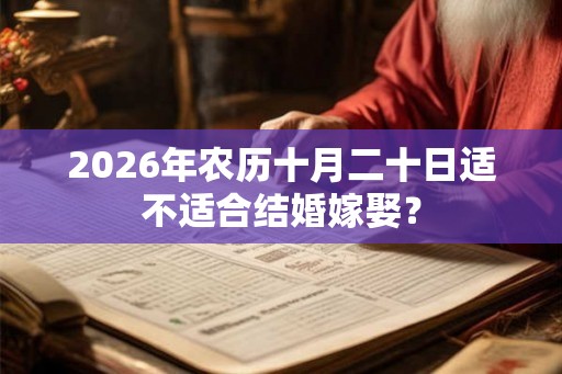 2026年农历十月二十日适不适合结婚嫁娶？