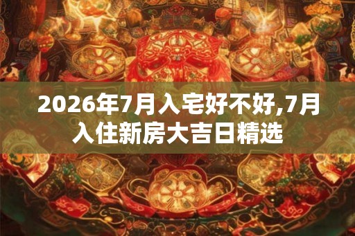 2026年7月入宅好不好,7月入住新房大吉日精选 2026年7月入宅好不好,7月入住新房大吉日精选