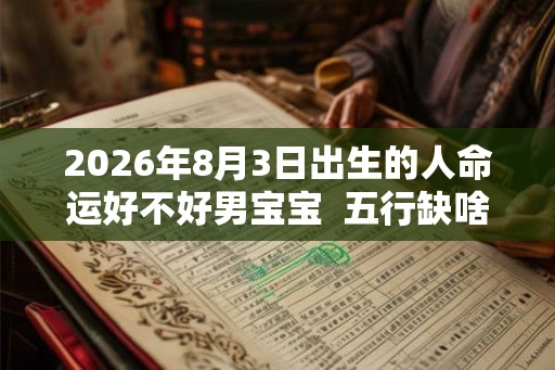2026年8月3日出生的人命运好不好男宝宝  五行缺啥