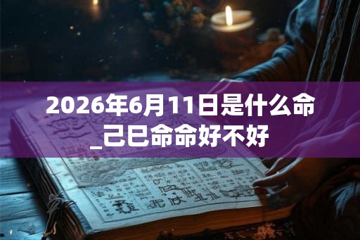 2026年6月11日是什么命_己巳命命好不好