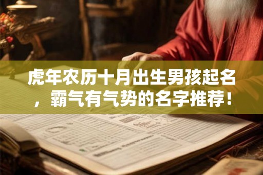 虎年农历十月出生男孩起名，霸气有气势的名字推荐！