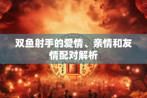 双鱼射手的爱情、亲情和友情配对解析