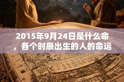 2015年9月24日是什么命，各个时辰出生的人的命运