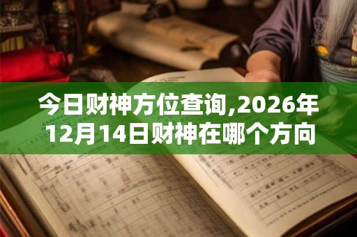 今日财神方位查询,2026年12月14日财神在哪个方向