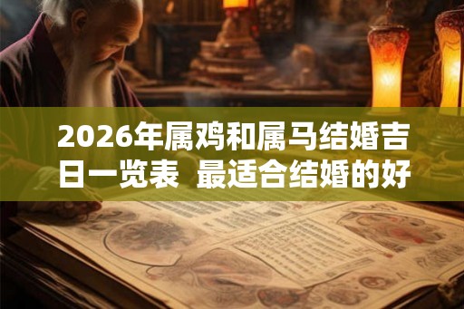2026年属鸡和属马结婚吉日一览表  最适合结婚的好日子
