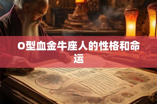 O型血金牛座人的性格和命运