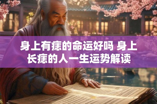 身上有痣的命运好吗 身上长痣的人一生运势解读