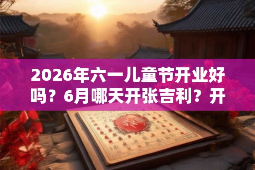 2026年六一儿童节开业好吗？6月哪天开张吉利？开业吉日怎么选？