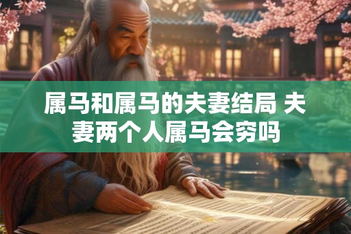 属马和属马的夫妻结局 夫妻两个人属马会穷吗 属马和属马的夫妻结局 夫妻两个人属马会穷吗