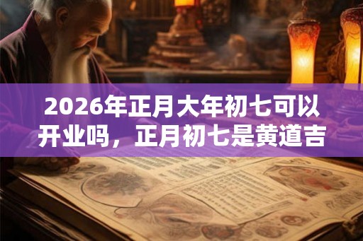2026年正月大年初七可以开业吗，正月初七是黄道吉日吗？