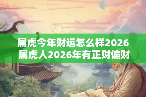 属虎今年财运怎么样2026 属虎人2026年有正财偏财吗