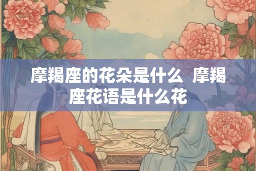 摩羯座的花朵是什么  摩羯座花语是什么花
