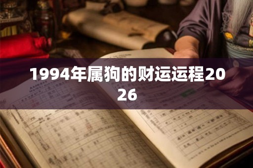 1994年属狗的财运运程2026
