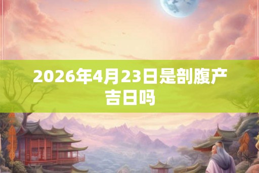 2026年4月23日是剖腹产吉日吗