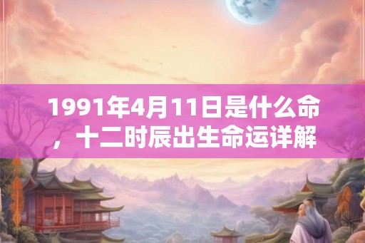 1991年4月11日是什么命，十二时辰出生命运详解