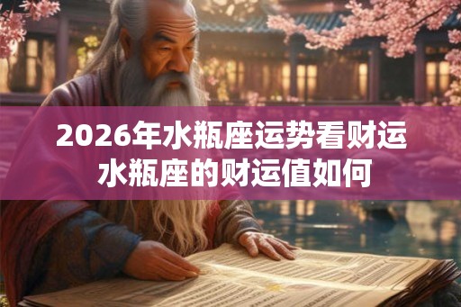 2026年水瓶座运势看财运 水瓶座的财运值如何