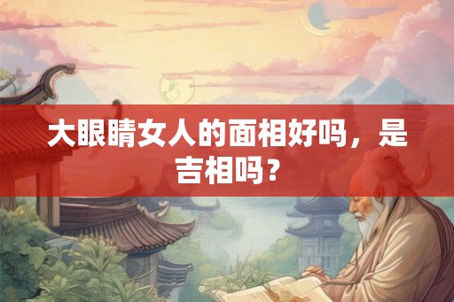 大眼睛女人的面相好吗，是吉相吗？