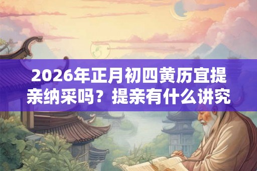 2026年正月初四黄历宜提亲纳采吗?提亲有什么讲究? 2026年正月初四黄历宜提亲纳采吗?提亲有什么讲究?