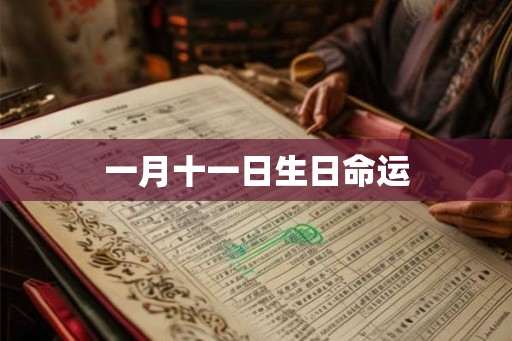 一月十一日生日命运