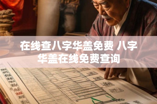 在线查八字华盖免费 八字华盖在线免费查询