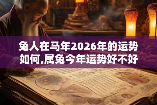兔人在马年2026年的运势如何,属兔今年运势好不好