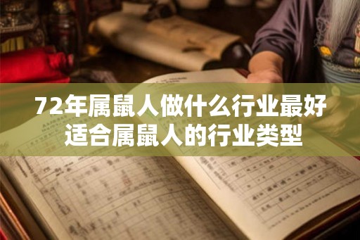 72年属鼠人做什么行业最好 适合属鼠人的行业类型