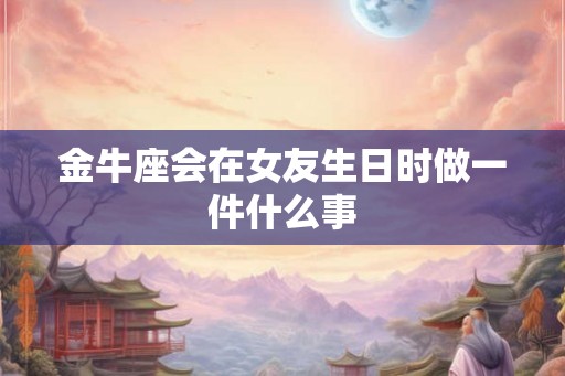 金牛座会在女友生日时做一件什么事 金牛座会在女友生日时做一件什么事