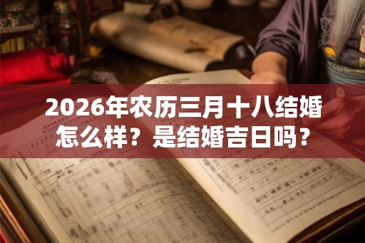 2026年农历三月十八结婚怎么样？是结婚吉日吗？