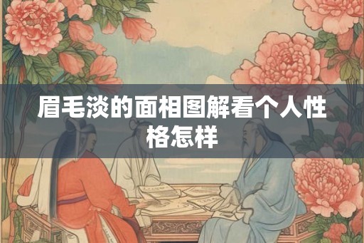 眉毛淡的面相图解看个人性格怎样