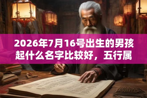 2026年7月16号出生的男孩起什么名字比较好,五行属什么 2026年7月16号出生的男孩起什么名字比较好,五行属什么
