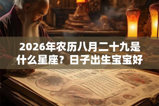 2026年农历八月二十九是什么星座？日子出生宝宝好不好？