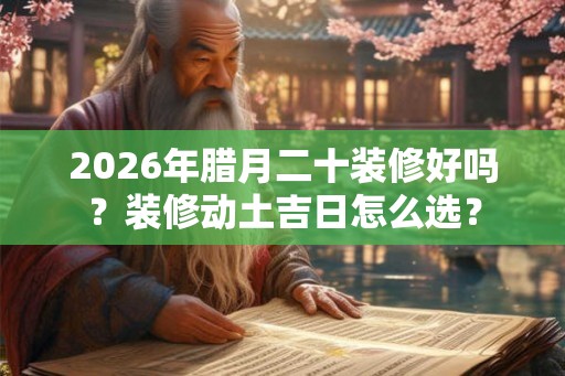 2026年腊月二十装修好吗？装修动土吉日怎么选？