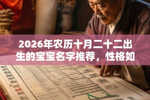 2026年农历十月二十二出生的宝宝名字推荐，性格如何？