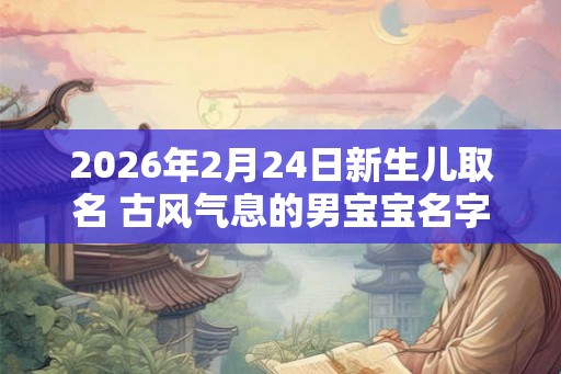 2026年2月24日新生儿取名 古风气息的男宝宝名字
