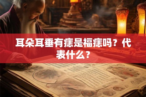 耳朵耳垂有痣是福痣吗？代表什么？