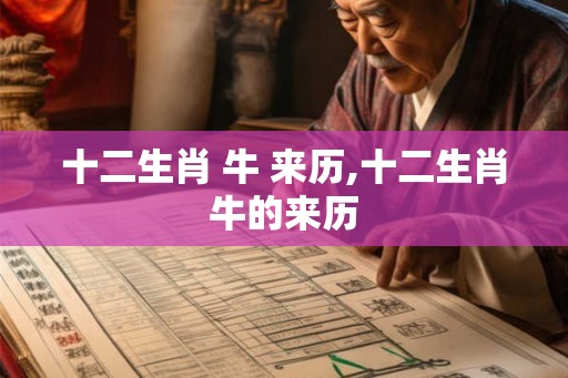十二生肖 牛 来历,十二生肖牛的来历
