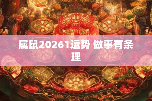 属鼠20261运势 做事有条理