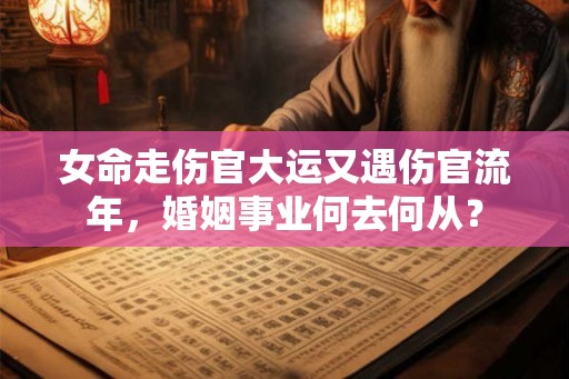 女命走伤官大运又遇伤官流年，婚姻事业何去何从？