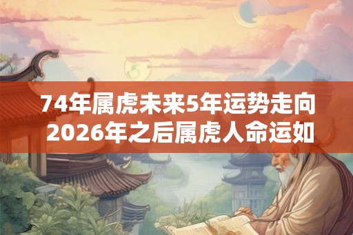 74年属虎未来5年运势走向 2026年之后属虎人命运如何