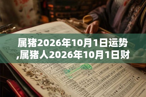 属猪2026年10月1日运势,属猪人2026年10月1日财运,生肖猪2026年10月1日运势 属猪2026年10月1日运势,属猪人2026年10月1日财运,生肖猪2026年10月1日运势
