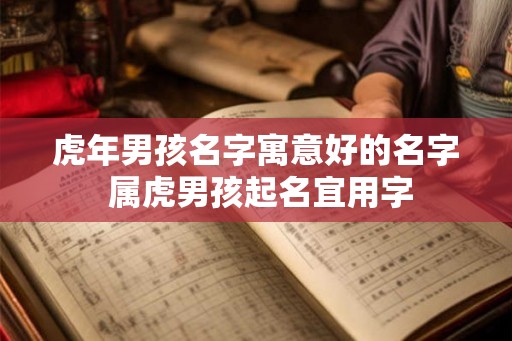 虎年男孩名字寓意好的名字 属虎男孩起名宜用字