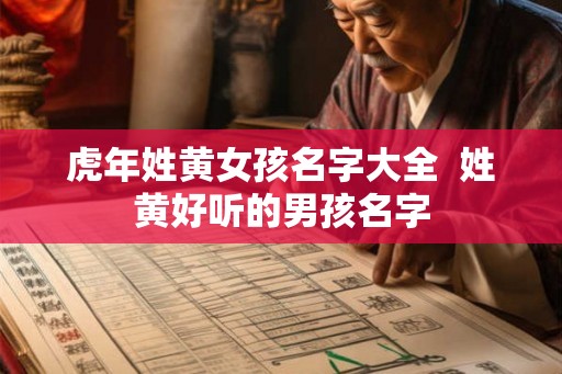 虎年姓黄女孩名字大全  姓黄好听的男孩名字